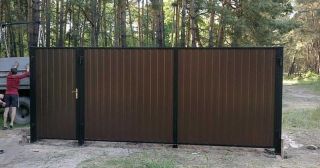 Купить распашные ворота из профнастила Георгиевск, цена от 2715 руб.